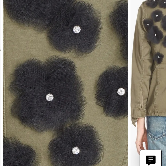 Tu Es Mon Tresor Tulle Flower Military Jacket - Picture 5 of 9